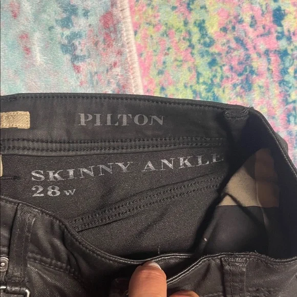 Burberry Brit Black pleather skinny stretch Pants - Picture 4 of 13